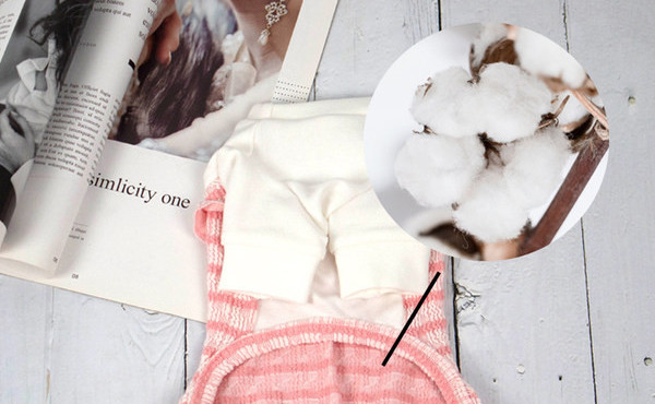 Prugasti pamučni kombinezon za pse