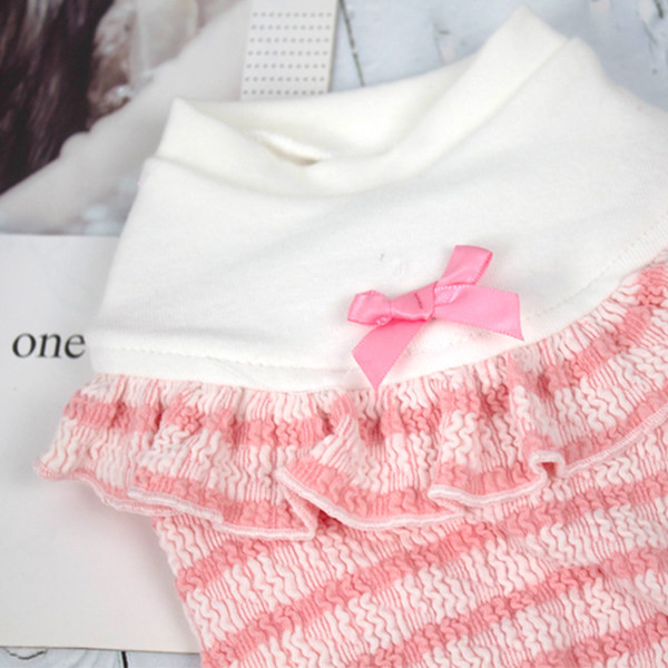 Prugasti pamučni kombinezon za pse