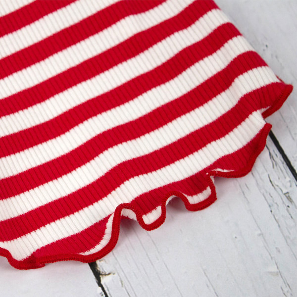 Bluză cu dungi în roșu și negru pentru câini