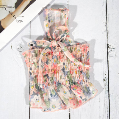 Φόρεμα με φλοράλ μοτίβα για σκύλους