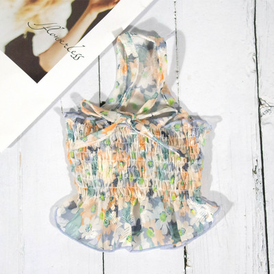 Φόρεμα με φλοράλ μοτίβα για σκύλους