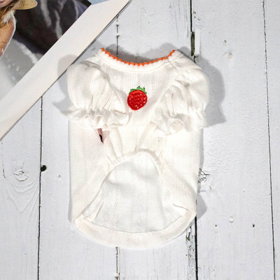 Pamučna bluza s vezom u boji za pse