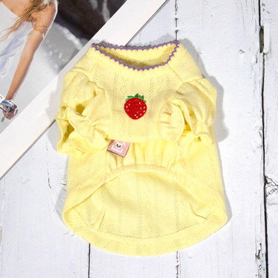 Pamučna bluza s vezom u boji za pse