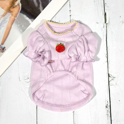 Pamučna bluza s vezom u boji za pse