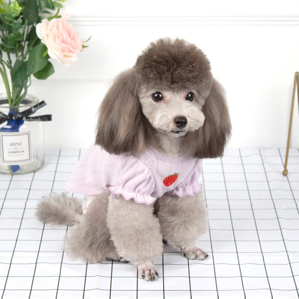 Pamučna bluza s vezom u boji za pse