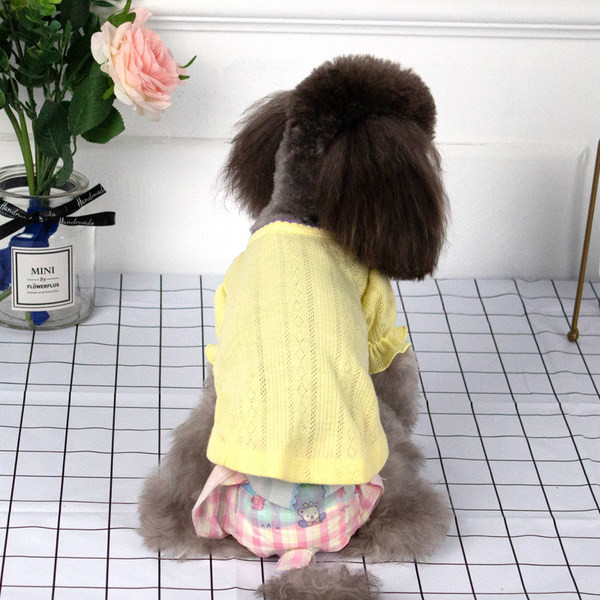 Pamučna bluza s vezom u boji za pse