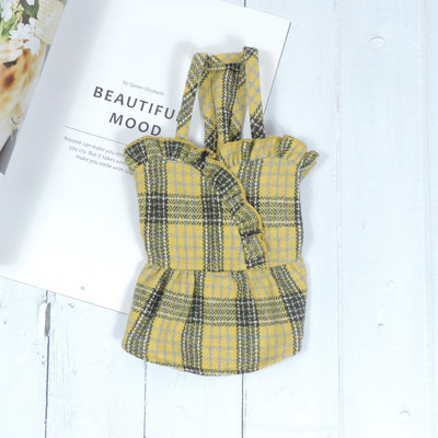 Koerte ruuduline kleit - sinine ja kollane