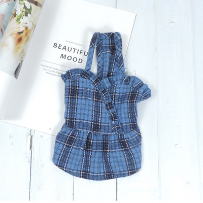 Koerte ruuduline kleit - sinine ja kollane