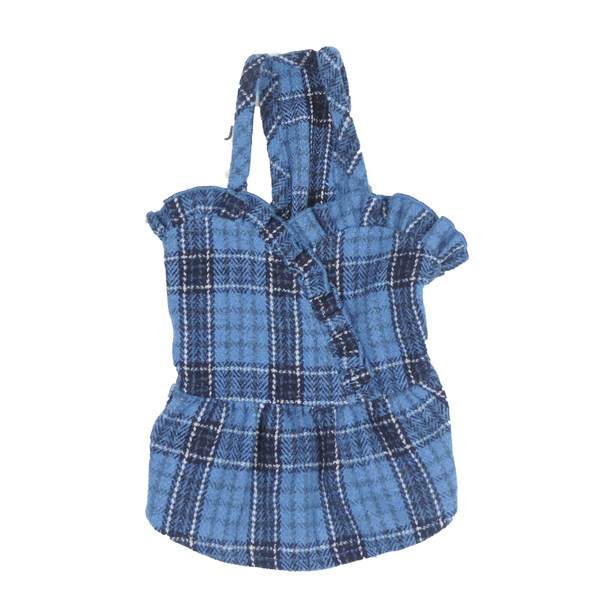 Koerte ruuduline kleit - sinine ja kollane