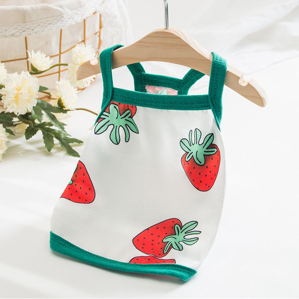 Tricou cu bretele subțiri și imprimeu pentru câini