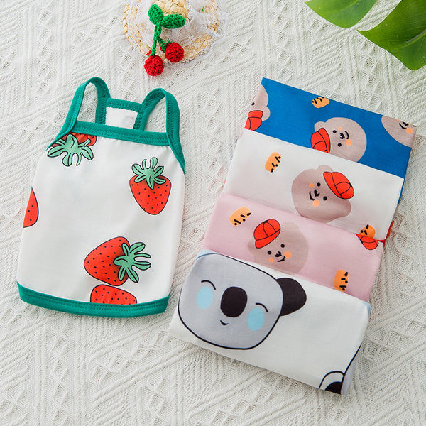 Tricou cu bretele subțiri și imprimeu pentru câini