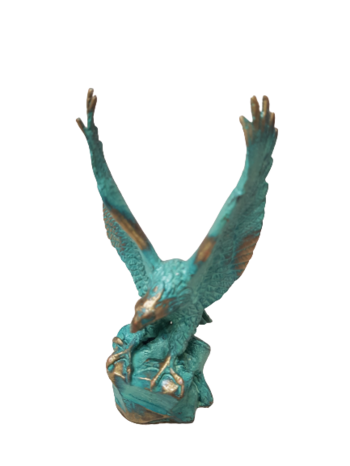 Статуетка Орел , Метална, Зелена оксидация,12 см.