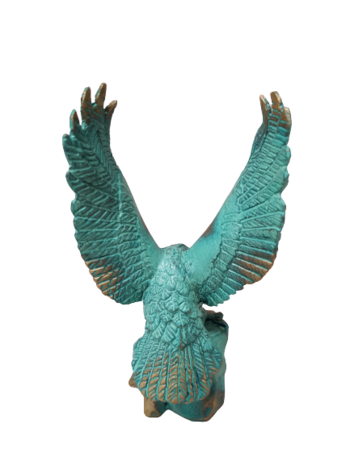 Статуетка Орел , Метална, Зелена оксидация,12 см.