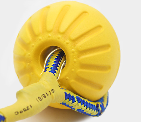 Jucărie din silicon pentru câini de culoare galbenă