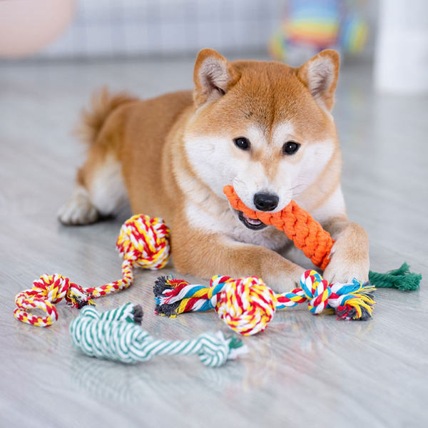 Jucărie de mestecat textil - set 7 piese