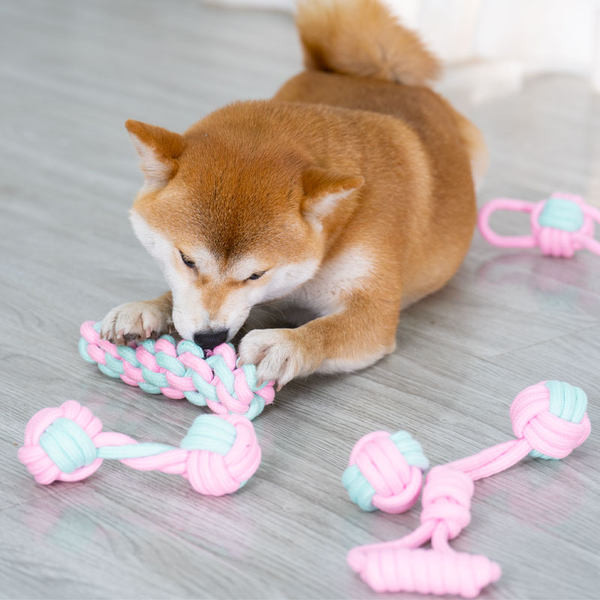 Jucărie de mestecat textil - set 7 piese