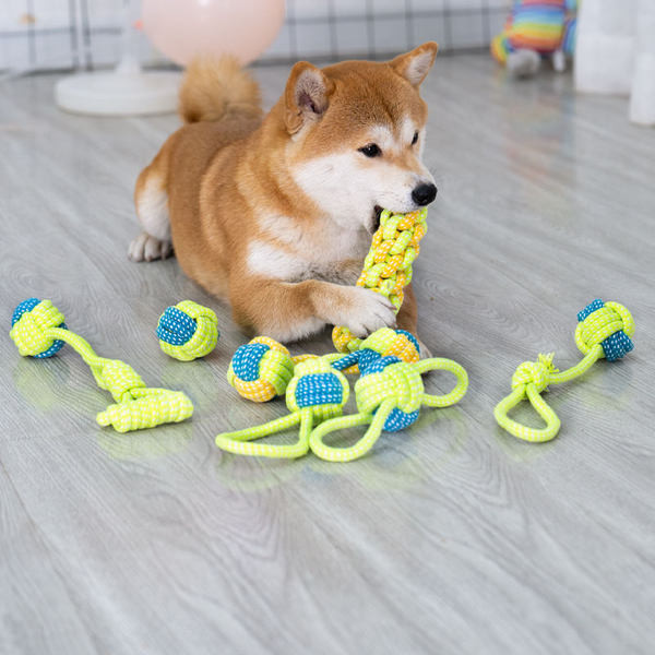 Jucărie de mestecat textil - set 7 piese