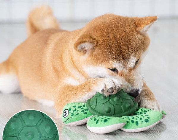 Jucărie textilă de mestecat în formă de broască țestoasă