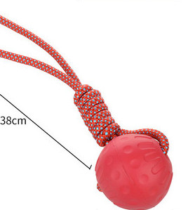 Jucărie pentru câini - frânghie cu minge