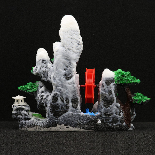 Decorare cu o roată de apă pentru acvariu