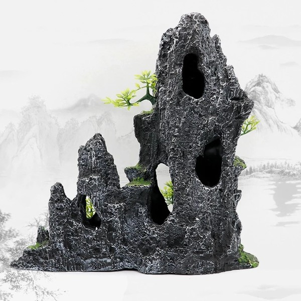 Akvaariumi kunstkaunistus kiviornamentidega