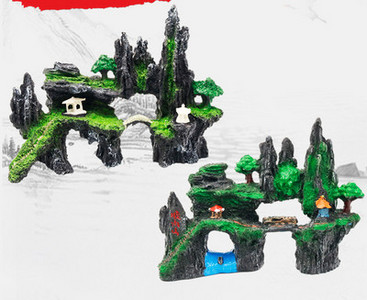 Akvaariumi kaunistused erineva kujuga