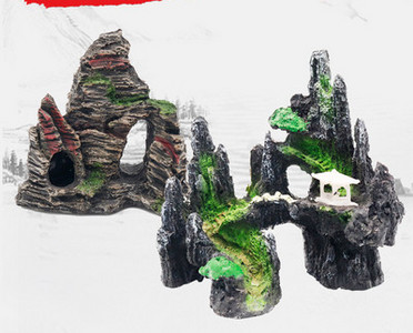 Akvaariumi kaunistused erineva kujuga