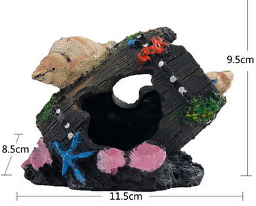 Akvaariumi kaunistused erineva kujuga