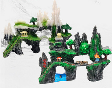 Akvaariumi kaunistused erineva kujuga