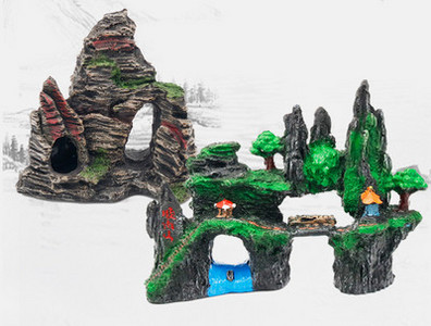 Akvaariumi kaunistused erineva kujuga