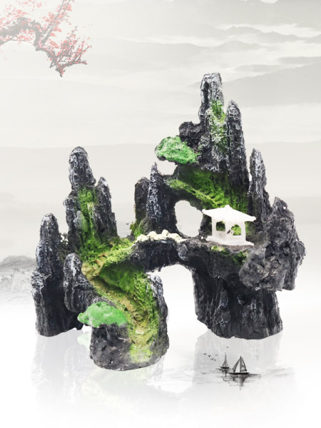 Decorarea acvariului în formă de stâncă - diferite modele