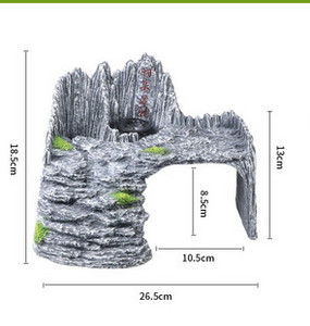 Kaljukujuline akvaariumi kaunistus - erinevad suurused