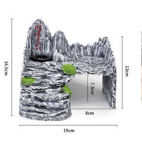Kaljukujuline akvaariumi kaunistus - erinevad suurused