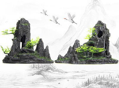 Mitu akvaariumi kunstliku kaunistuse mudelit