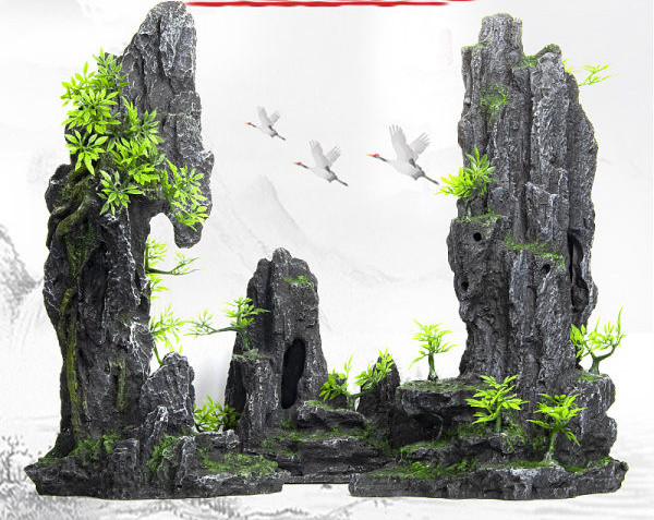 Mitu akvaariumi kunstliku kaunistuse mudelit