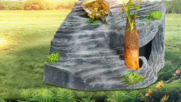 Decor pentru acvariu - stâncă pentru broaște țestoase