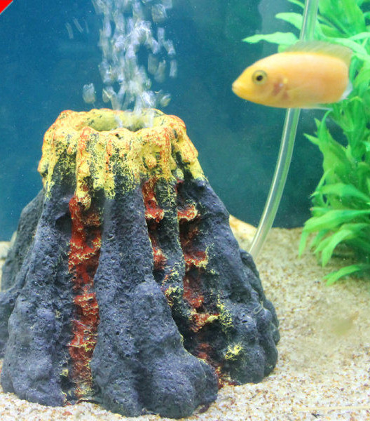 Τεχνητό ηφαίστειο για διακόσμηση ενυδρείου