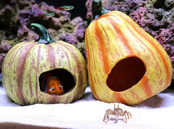 Изкуствена декорация за аквариум тип тиква