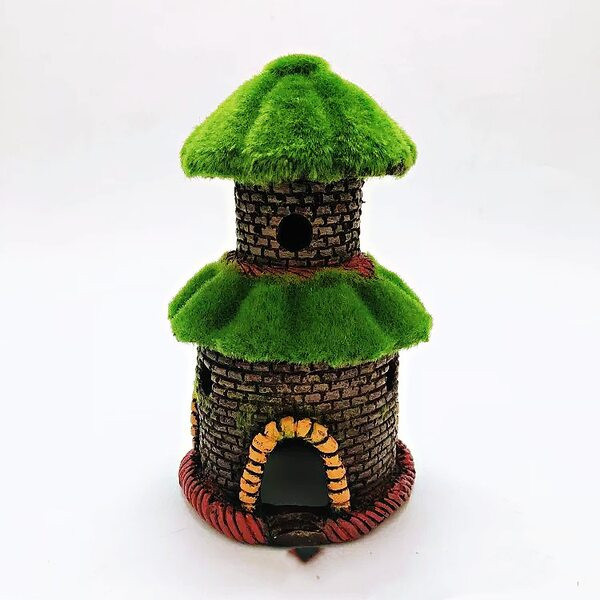 Casa tip decor artificial in doua modele pentru acvariu