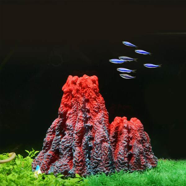 Akvaariumi vulkaani kaunistus