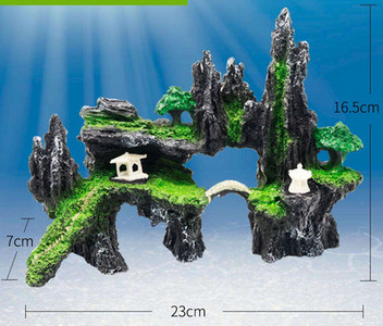 Uolos formos akvariumo puošmena