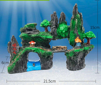 Uolos formos akvariumo puošmena