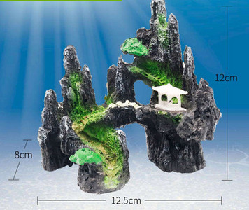 Uolos formos akvariumo puošmena