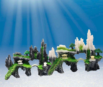 Uolos formos akvariumo puošmena