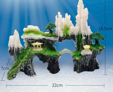 Uolos formos akvariumo puošmena