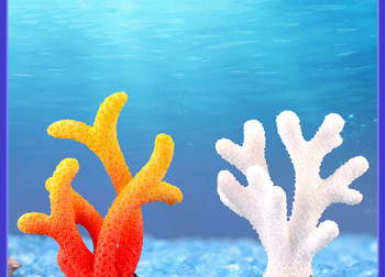 Цветен корал декорация за аквариум