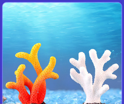 Цветен корал декорация за аквариум