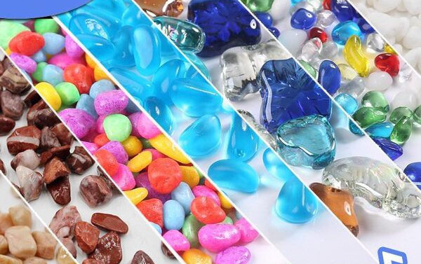 Värvilised kivid akvaariumi kaunistamiseks