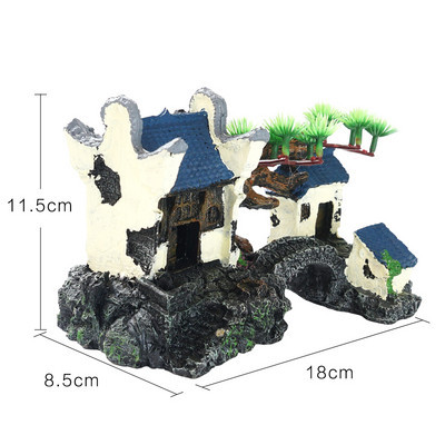 Dekoratīva māja dažādos modeļos akvārijam
