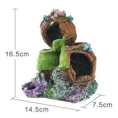 Dekoratīva māja dažādos modeļos akvārijam